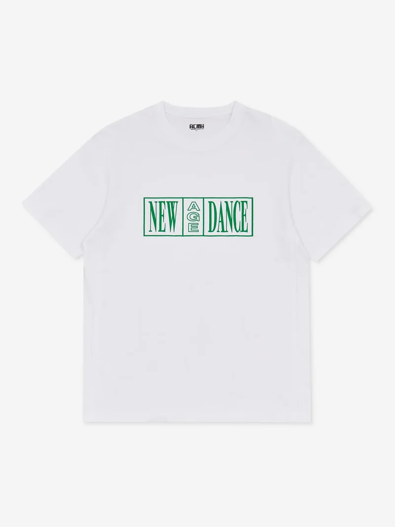 Image of ACMH by Magic Castles New Age Dance Short Sleeve T-Shirt - White/Green