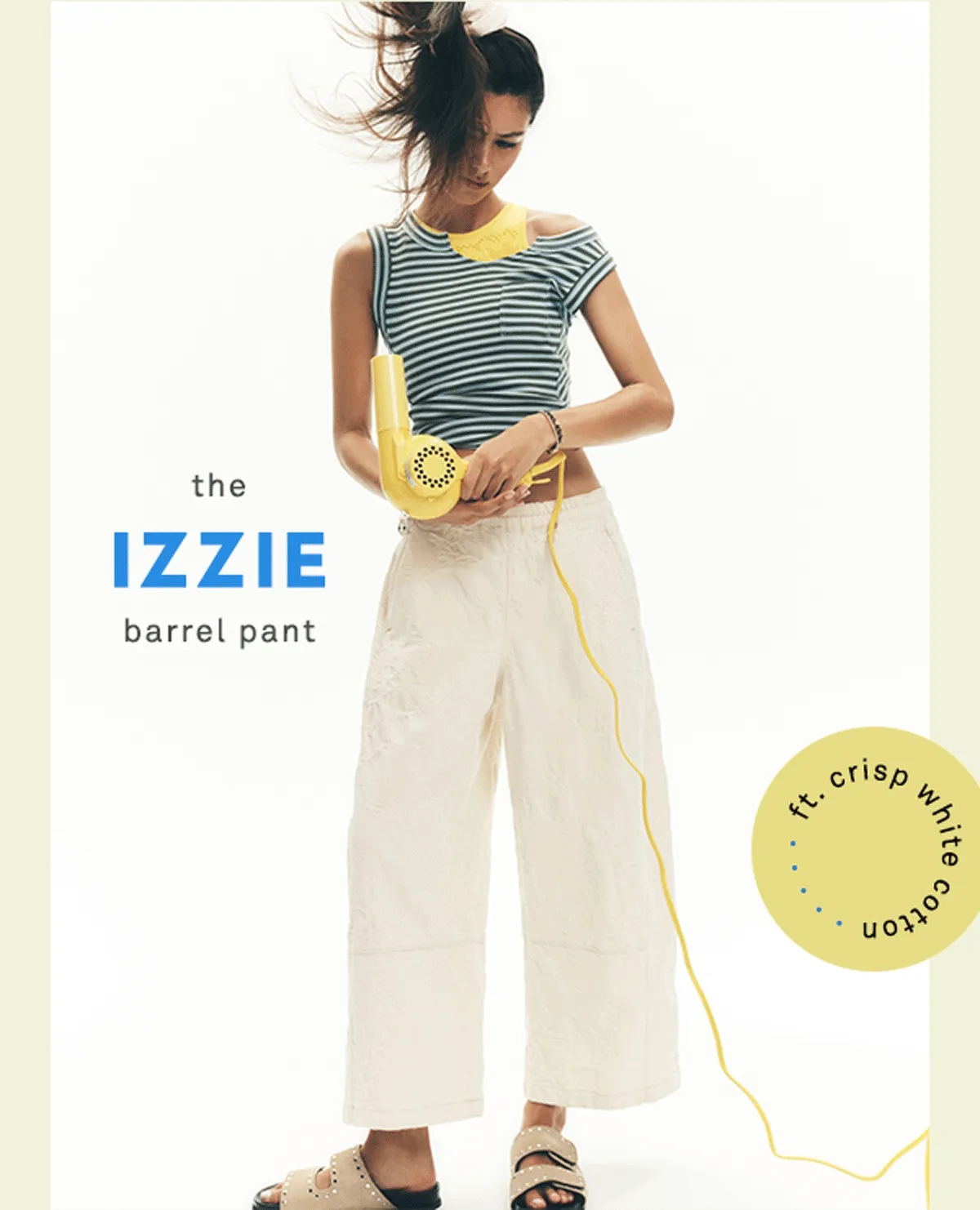 the izzie barrel pant
