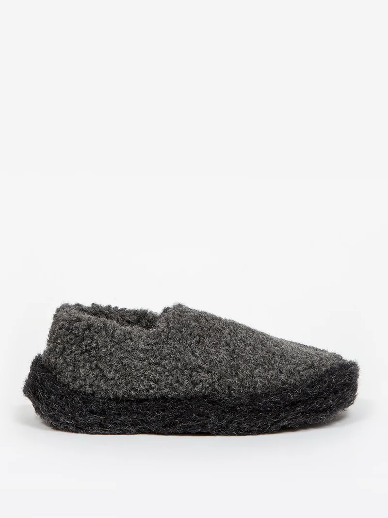 Image of Yoko Wool x Goodhood Siberian Wool Slipper - Graphite Black