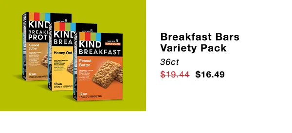 KIN Breakfast Bars Variety Pack