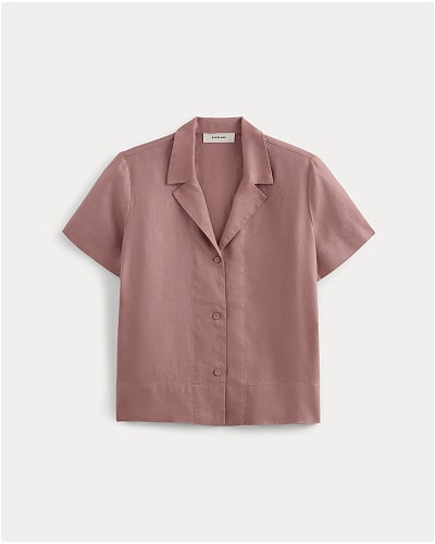 [Image]The Notch Shirt in Linen | Rose Dusk