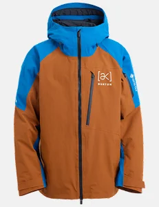 Flat-lay studio shot of the Men's Burton [ak]® Cyclic GORE‑TEX 2L Jacket in Chestnut Brown / Blue Teal