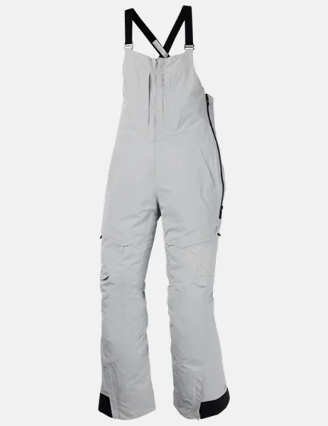 Studio shot of the Women's Burton [ak]® Kimmy GORE-TEX 2L Bib Pants in Gray Cloud