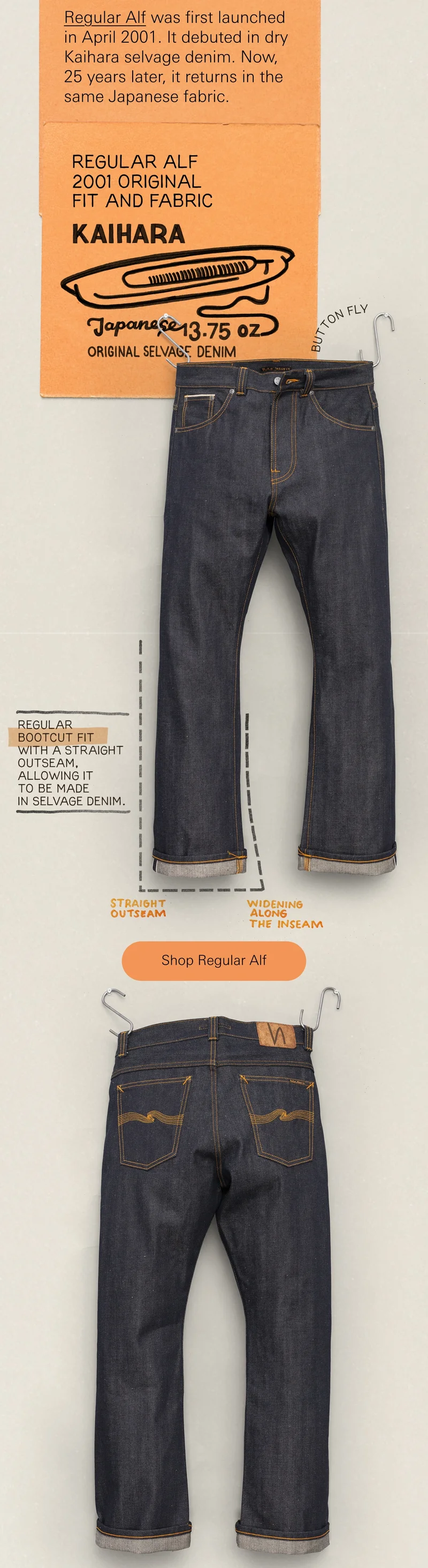 Shop Regular Alf Dry Selvage