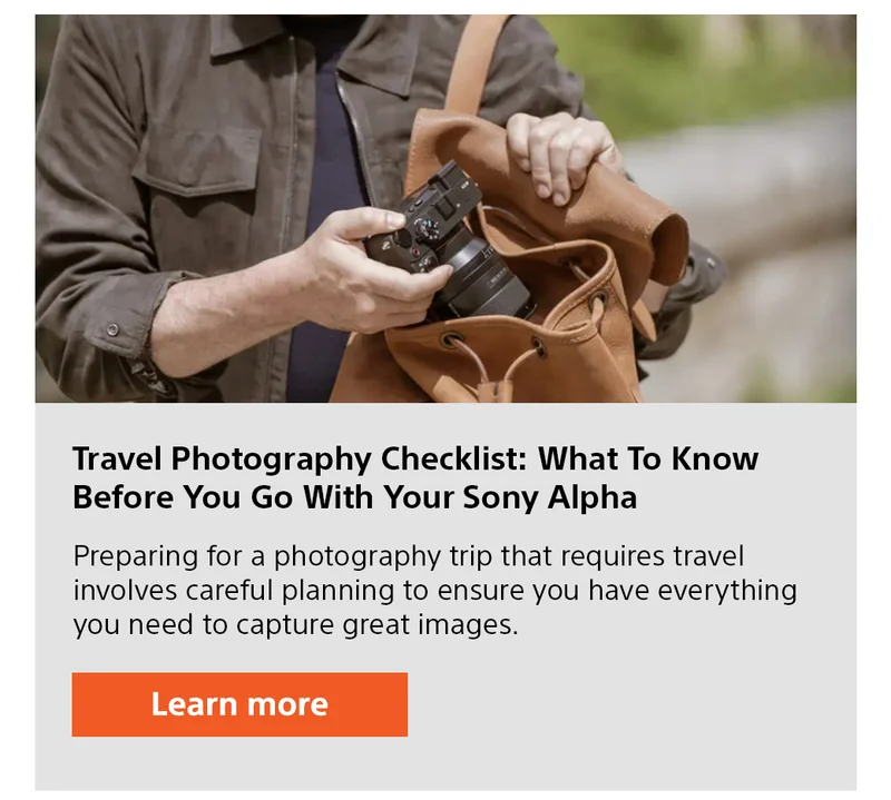 Travel Photography Checklist: What to know before you go with your Sony Alpha. | Learn more