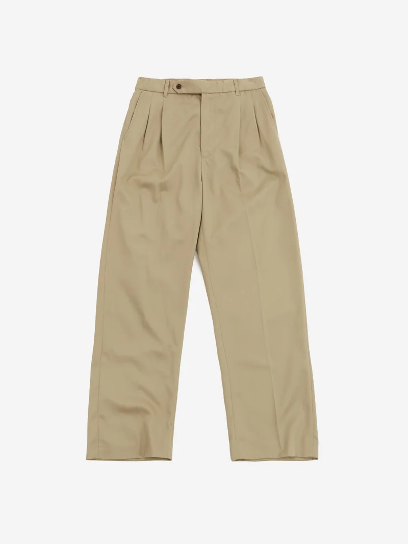 Image of Farah Japan Two Tuck Side Adjustable Pants - Beige
