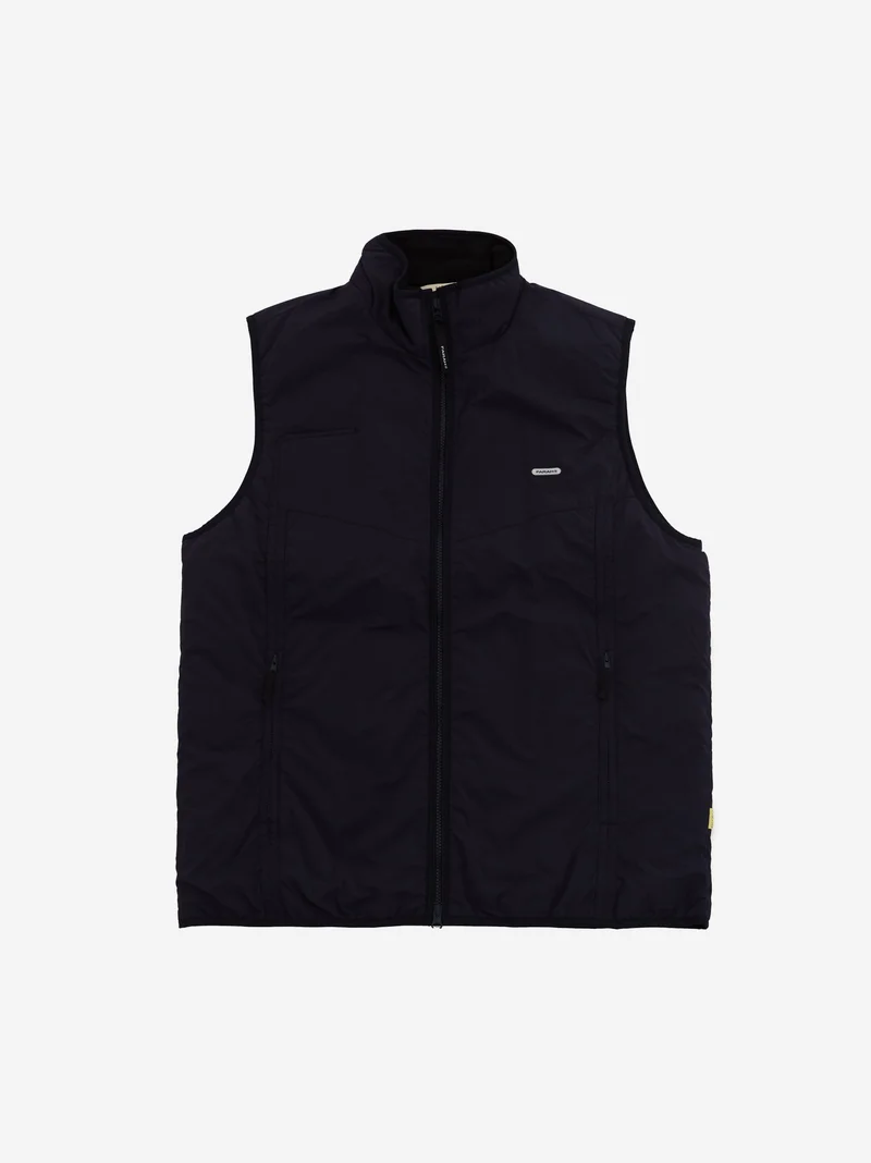 Image of Farah Japan Nylon Zip Up Vest - Navy