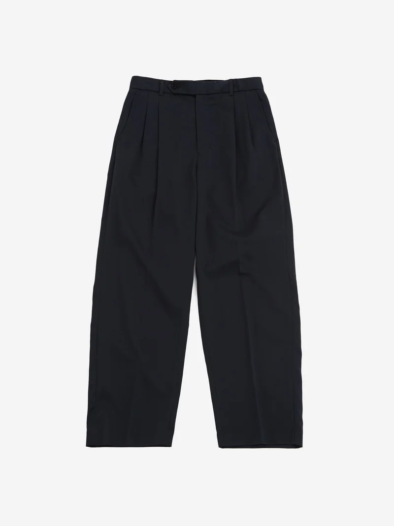 Image of Farah Japan Two Tuck Side Adjustable Pants - Grey