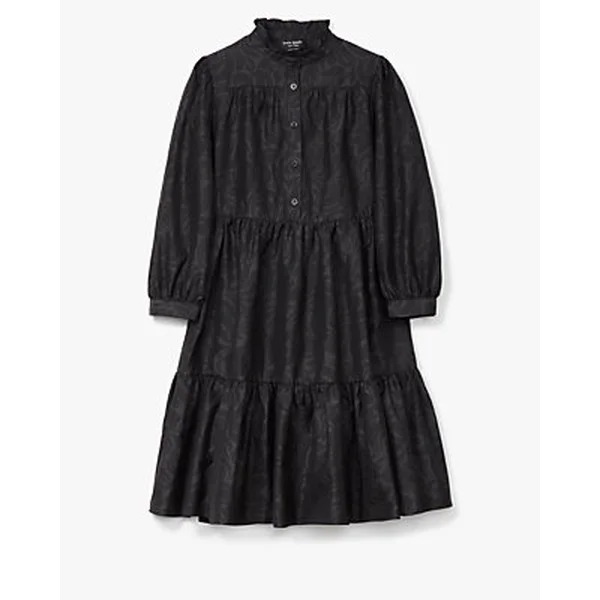 Flourish Swirl Taffeta Dress