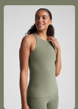 Spacedye Refocus Tank in Grey Sage Heather