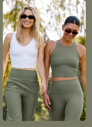 Spacedye Refocus Cropped Tank in Grey Sage Heather