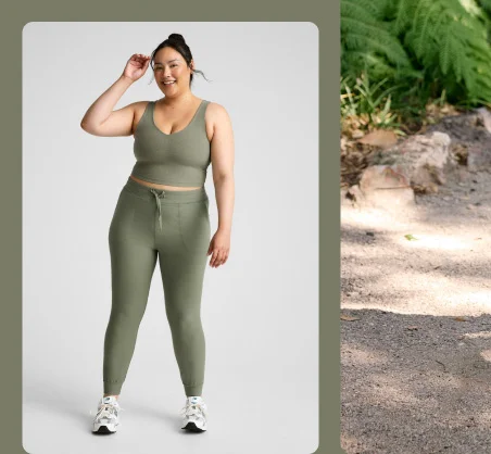 Spacedye Good Day Cropped Tank in Grey Sage Heather