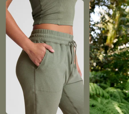 Spacedye Commuter Midi Jogger in Grey Sage Heather