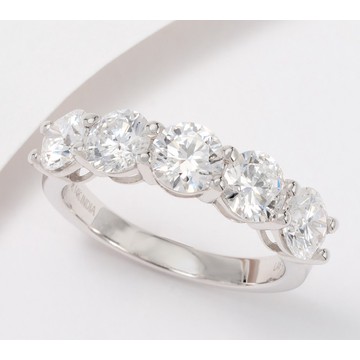 Fire Light Lab Grown Diamond Round 5-Stone 2.50 cttw Ring