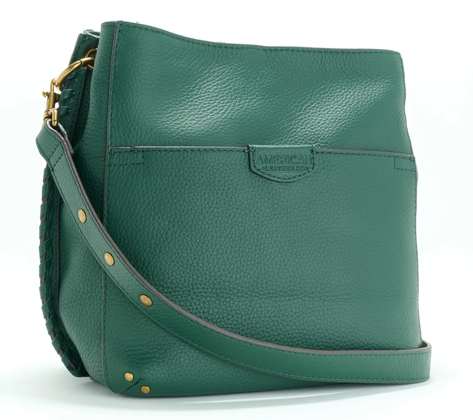 American Leather Co. Pebble Leather Triple Entry Luca Crossbody
