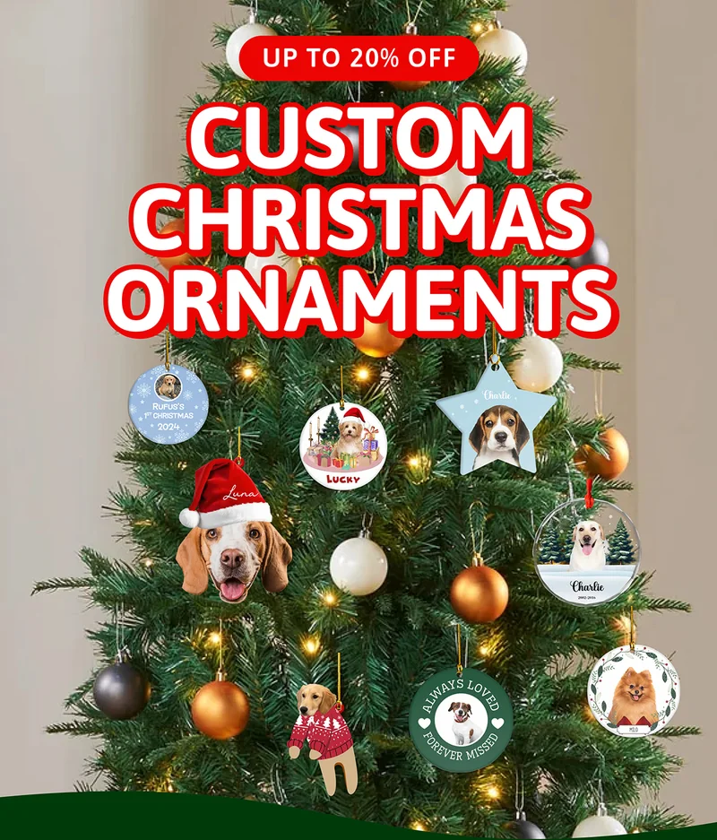 Up to 20% Off. Custom Christmas Pet Face Ornaments
