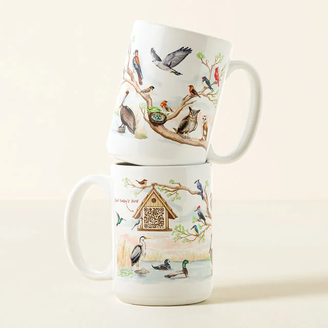 Birdwatcher Interactive QR Mug