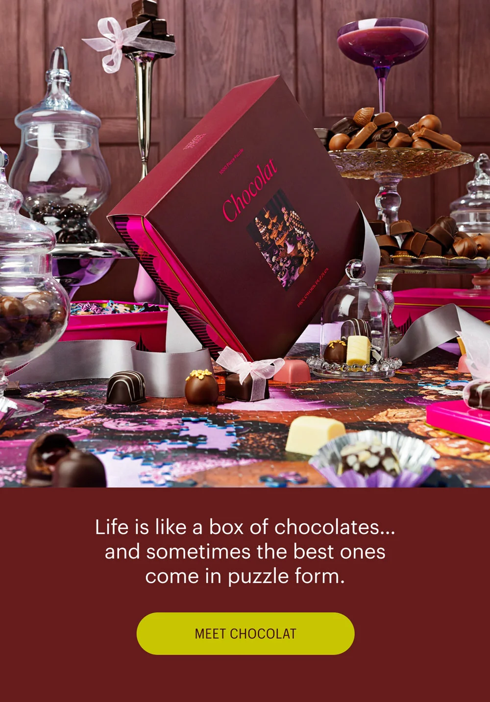 New! Life is like a box of chocolates...and sometimes the best ones come in puzzle form. Meet Chocolat
