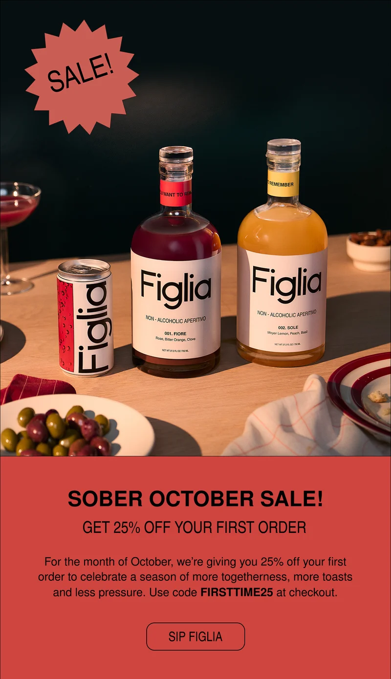 SOBER OCTOBER SALE! 25% OFF YOUR FIRST ORDER