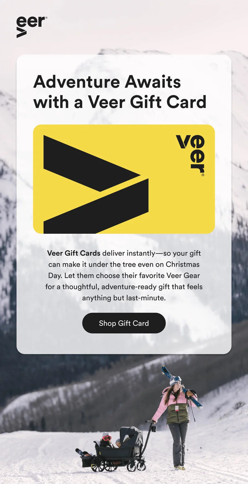 adventure awaits with a veer gift card - shop gift card