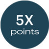 Earn 5X points on dining*