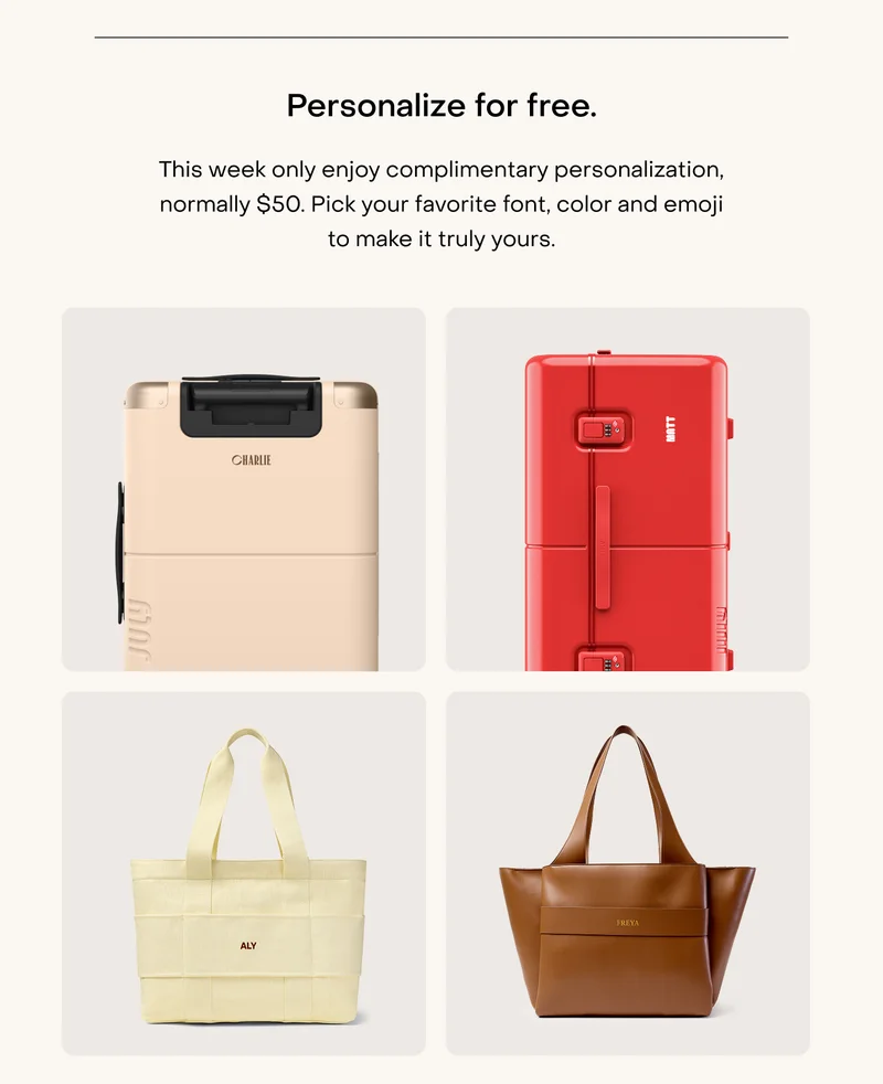 This week only enjoy complimentary personalisation, normally $65. Pick your favourite font, colour and emoji to make it truly yours.