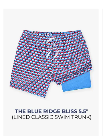 Lined Classic Swim Trunk: The Blue Ridge Bliss 5.5"