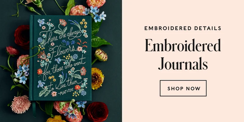 Shop Embroidered Journals