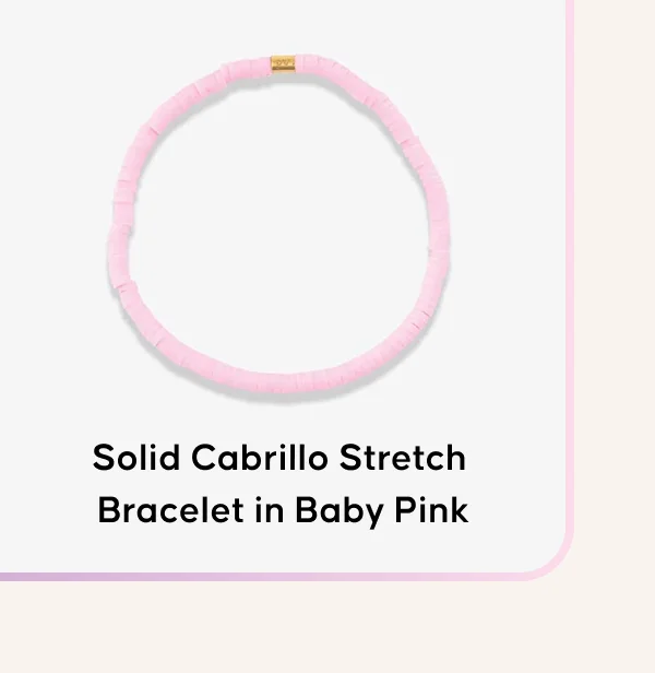 Solid Cabrillo Stretch Bracelet in Baby Pink