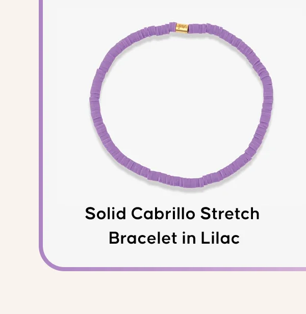 Solid Cabrillo Stretch Bracelet in Lilac