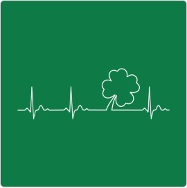 Ireland Shamrock heartbeat T-Shirt
