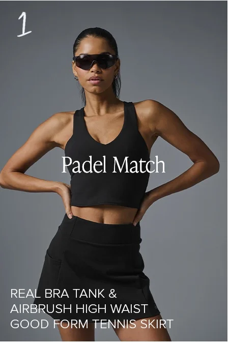 PADEL MATCH REAL TANK BRA & AIRBRUSH HIGH WAIST GOOD FORM TENNIS SKIRT