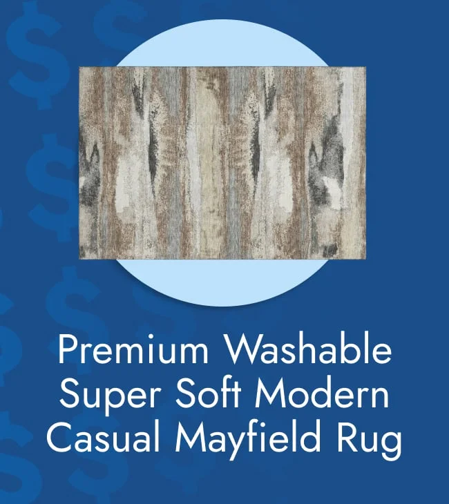 Premium washable super soft modern casual mayfield rug