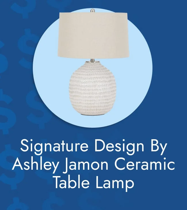 Signature design by Ashley Jamon ceramic table lamp