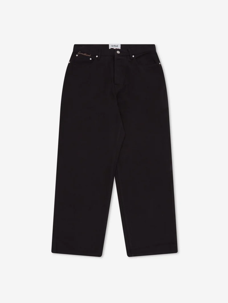 Image of Goodhood Worldwide 5 Pocket Washed Jeans - Black
