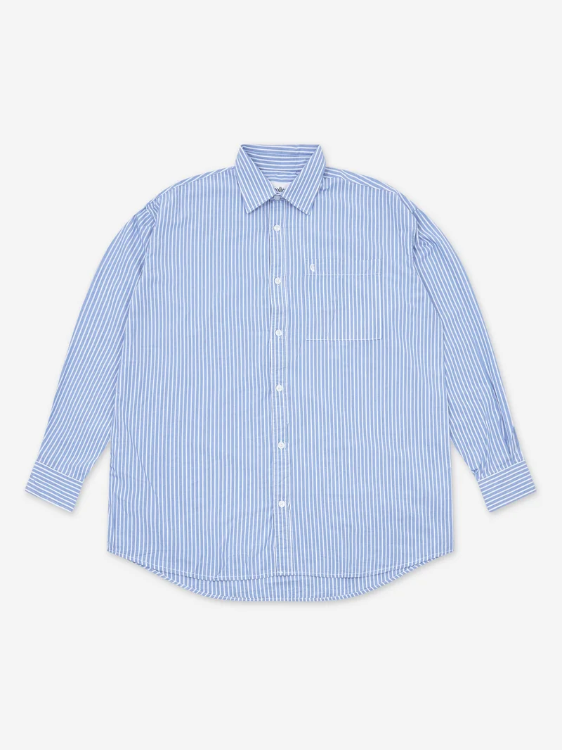 Image of Goodhood Worldwide Baggy Striped Shirt - Blue/White