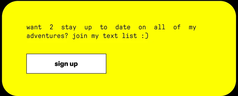 sign up for sms!