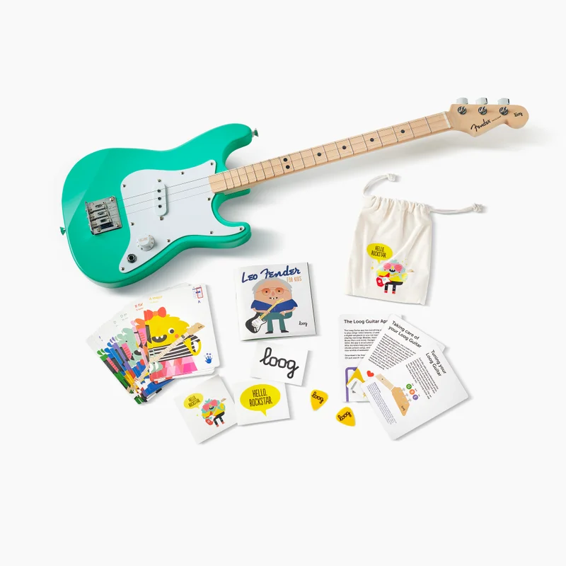 Fender x Loog Strat Sea Foam Green