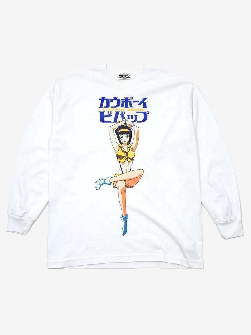 Image of Flagstuff x Cowboy Bebop “FAYE" LS Tee - White