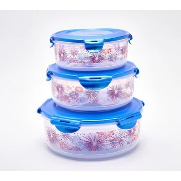 LocknLock 3-Pc Patriotic Printed Nestable Canisters