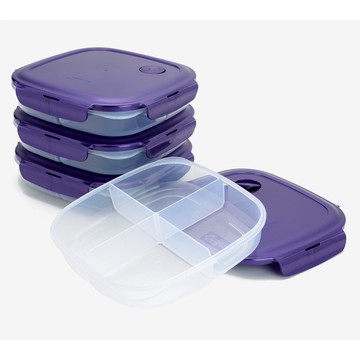 LocknLock Set of 4 Divider Plates with Vented Locking Lids