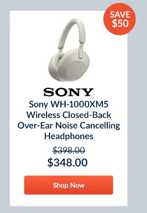 Sony WH-1000XM5 Wireless Closed-Back Over-Ear Noise Cancelling Headphones