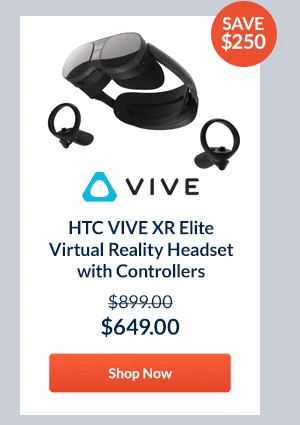 HTC VIVE XR Elite Virtual Reality Headset with Controllers