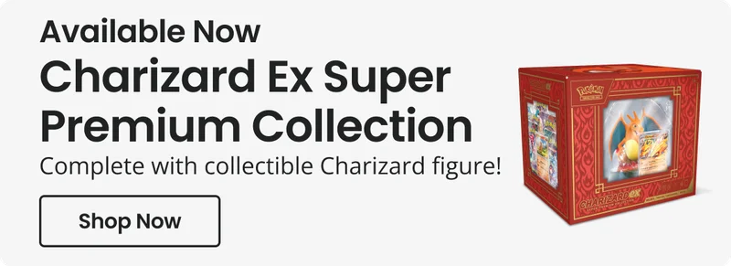 Charizard Ex Super Premium Collection - Complete with collectible Charizard figure! | Shop Now