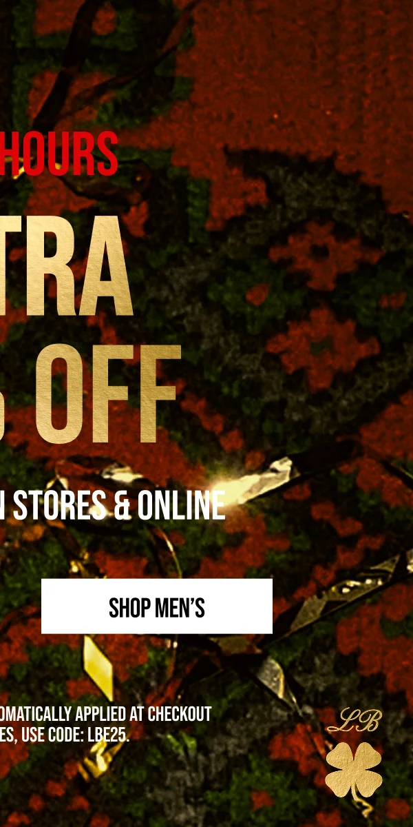 Extra 25% off Shop Men's