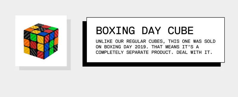Boxing Day Cube: Completely separate from our other Cubes. Deal with it.