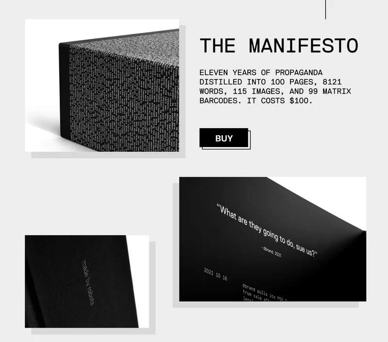 The Manifesto: eleven years of propaganda distilled into 100 pages.
