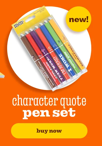CHARACTER QUOTE PEN SET