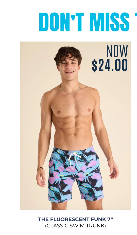 lassic Swim Trunk: The Fluorescent Funks 7" NOW $24
