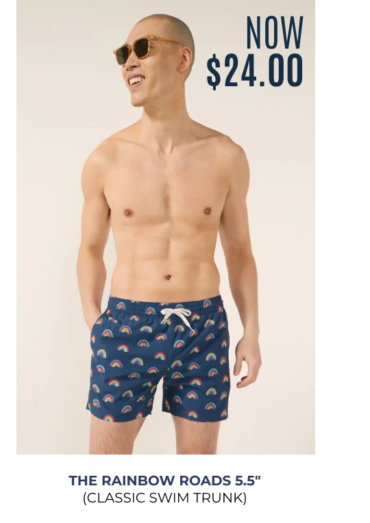 Classic Swim Trunk: The Rainbow Roads 5.5" NOW $24